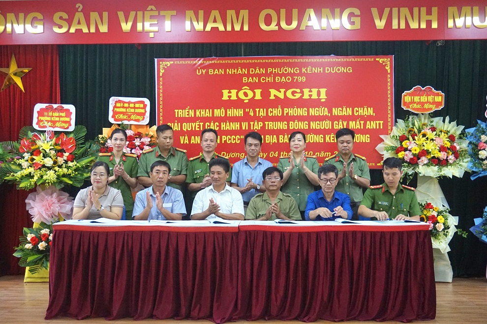 Phường Kênh Dương (Lê Chân): Ra mắt mô hình “4 tại chỗ phòng ngừa, ngăn chặn, giải quyết các hành vi tập trung đông người gây mất ANTT và an toàn PCCC”